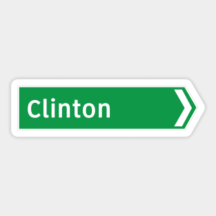 New Zealand Road Signage - Clinton (Southland/Otago) Sticker